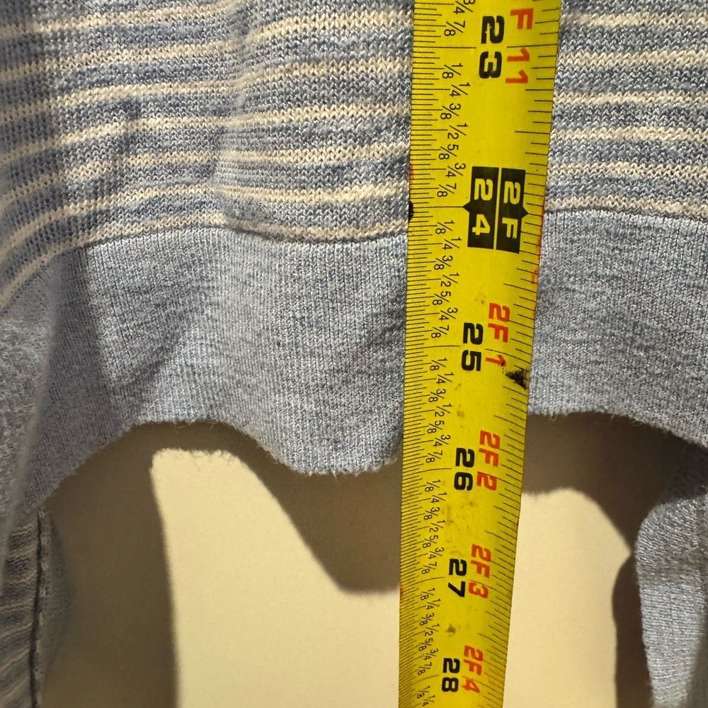 LOFT Light Blue Striped Cardigan - Picture 6 of 6